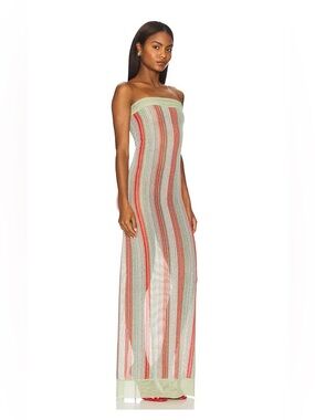 Fait Par Foutch Eliza Maxi Dress Candy Stripe Size Medium